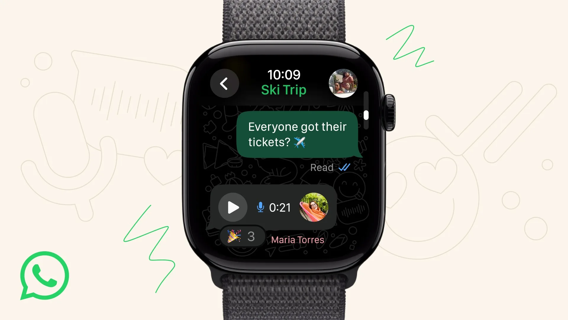 WhatsApp Apple Watch Header