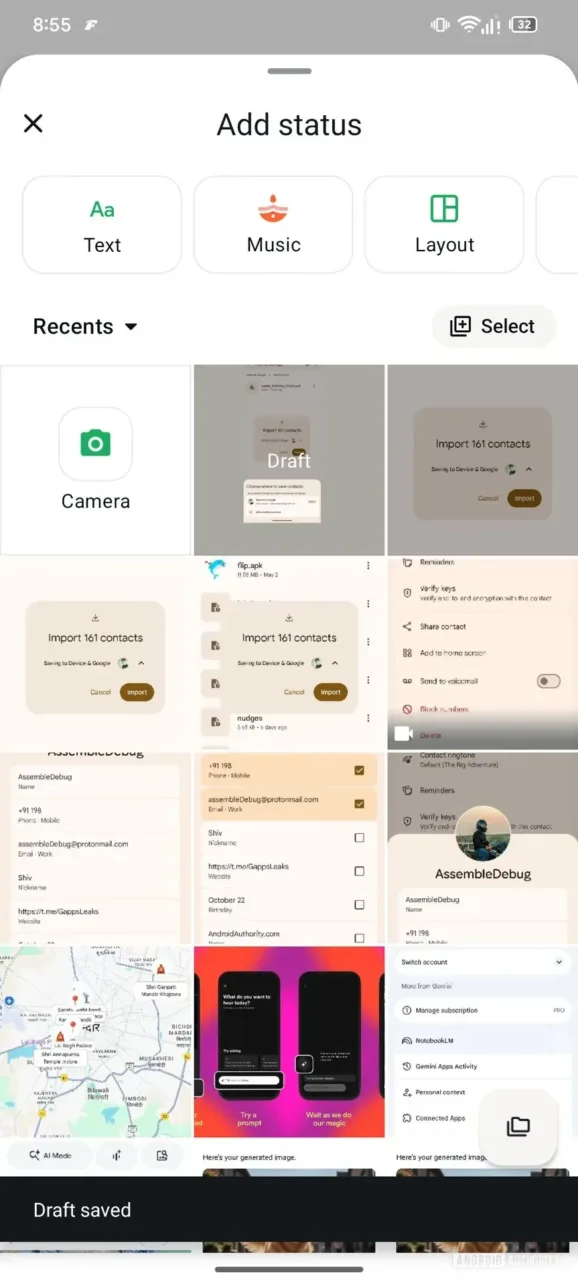 WhatsApp Save status as draft 2