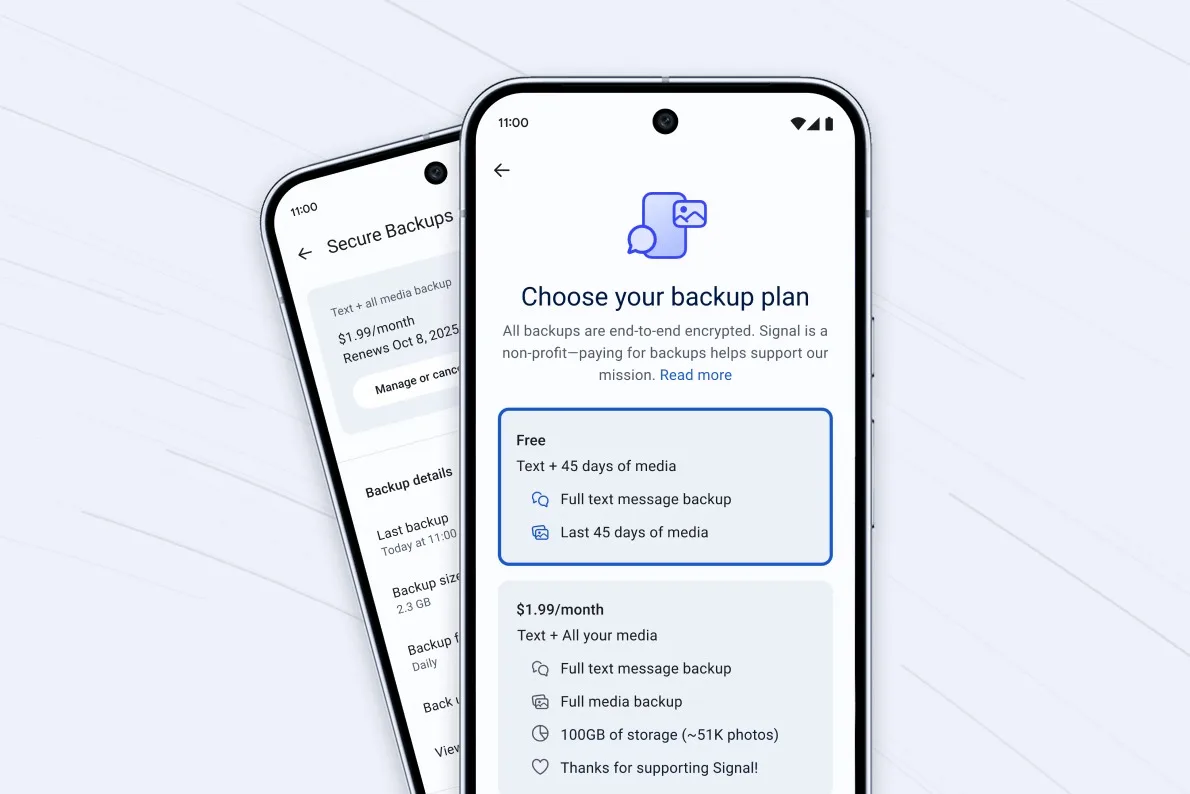 Signal lance les sauvegardes sécurisées sur iOS : stockage gratuit ou premium, tout ce qu’il faut savoir