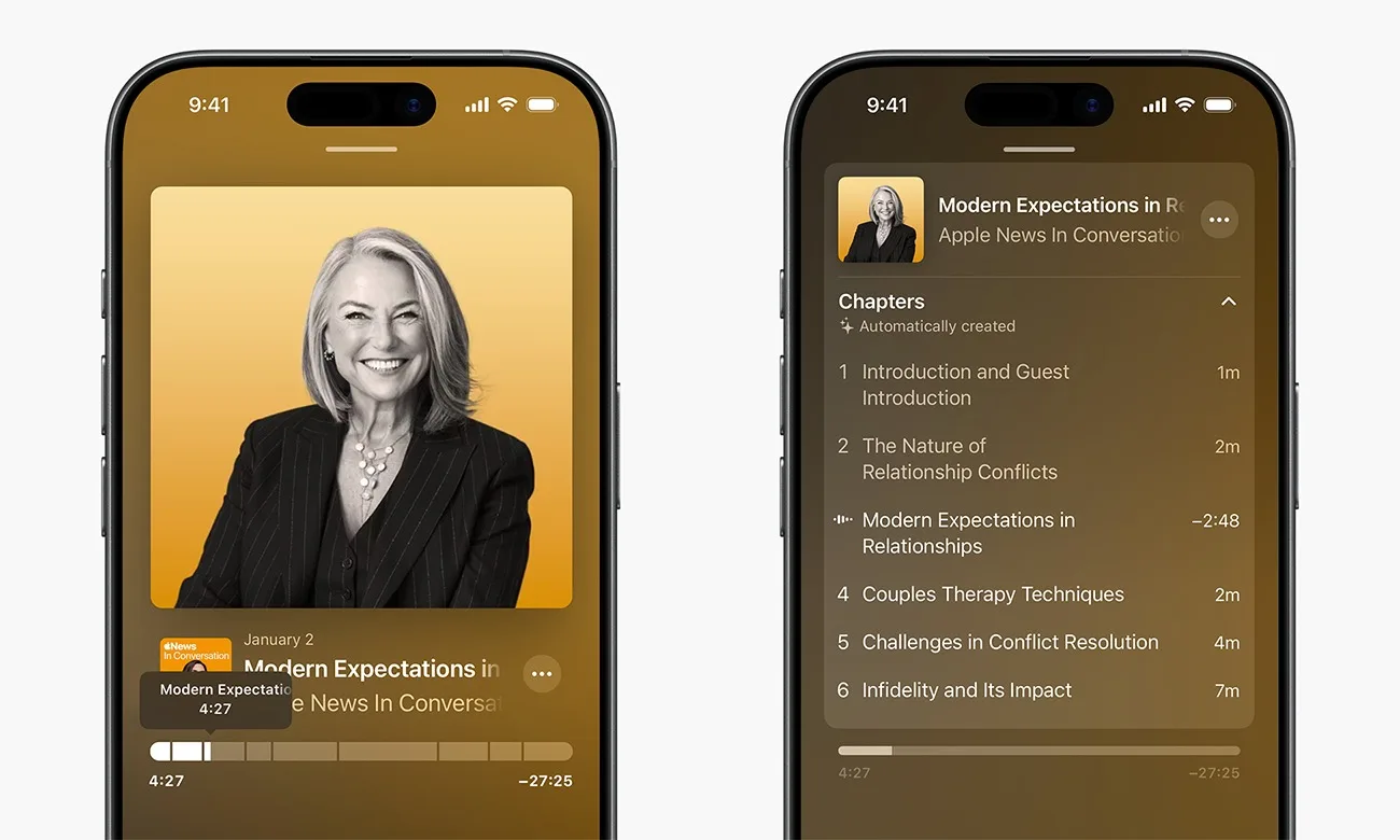 Apple Podcasts ajoute les chapitres automatiques et les liens interactifs 49 Apple Podcasts ajoute les chapitres automatiques et les liens interactifs