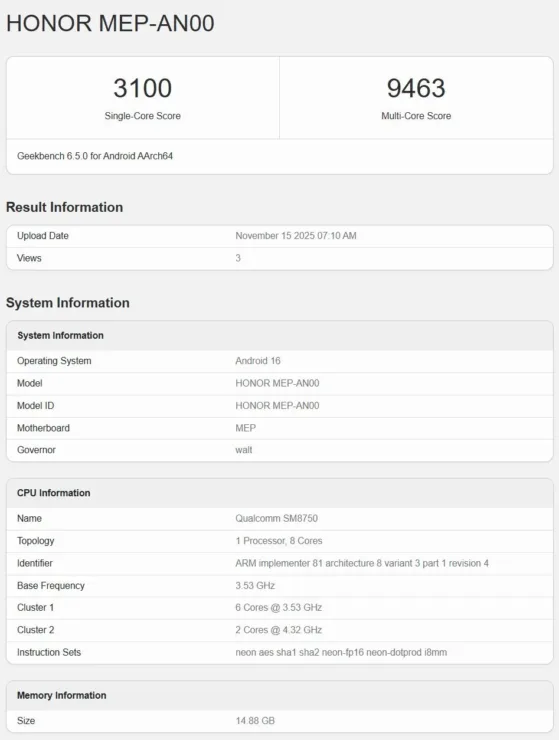 honor-500-Pro-Geekbench-1 honor 500 Pro Geekbench 1