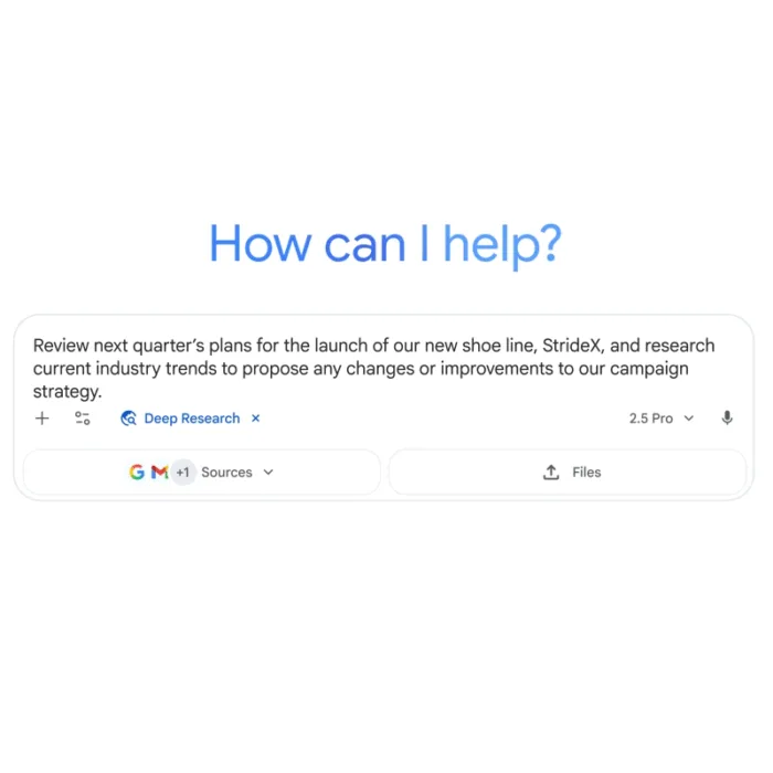 Gemini Deep Research peut lire vos mails Gmail et fichiers Drive