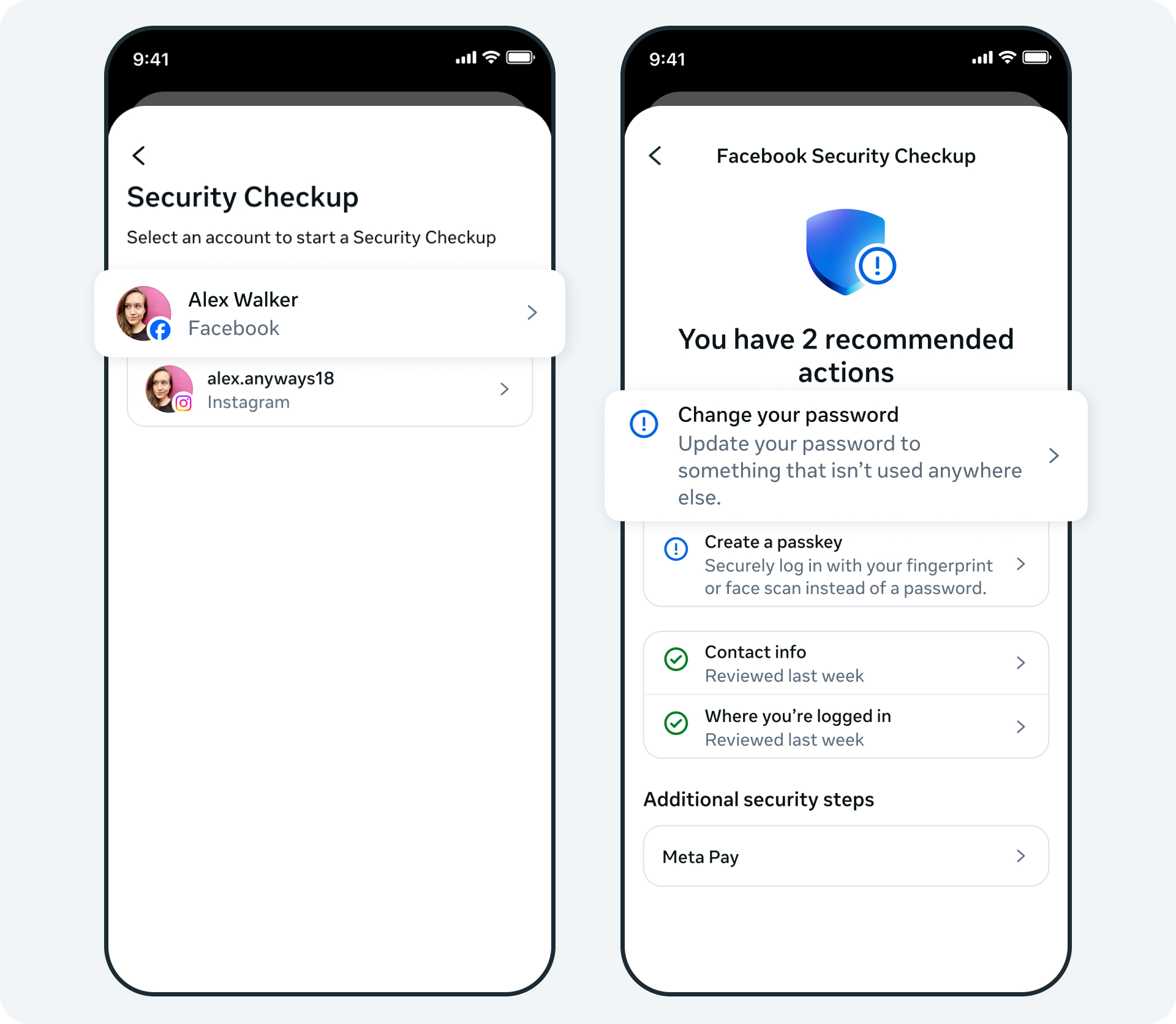 Meta lance enfin un véritable centre d’assistance pour Facebook et Instagram 52 02 Security Checkup Carousel 02