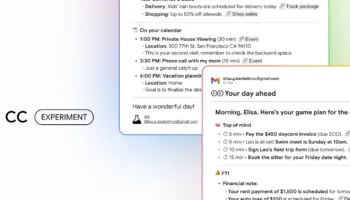 Google lance CC, un assistant IA qui résume votre journée chaque matin dans Gmail