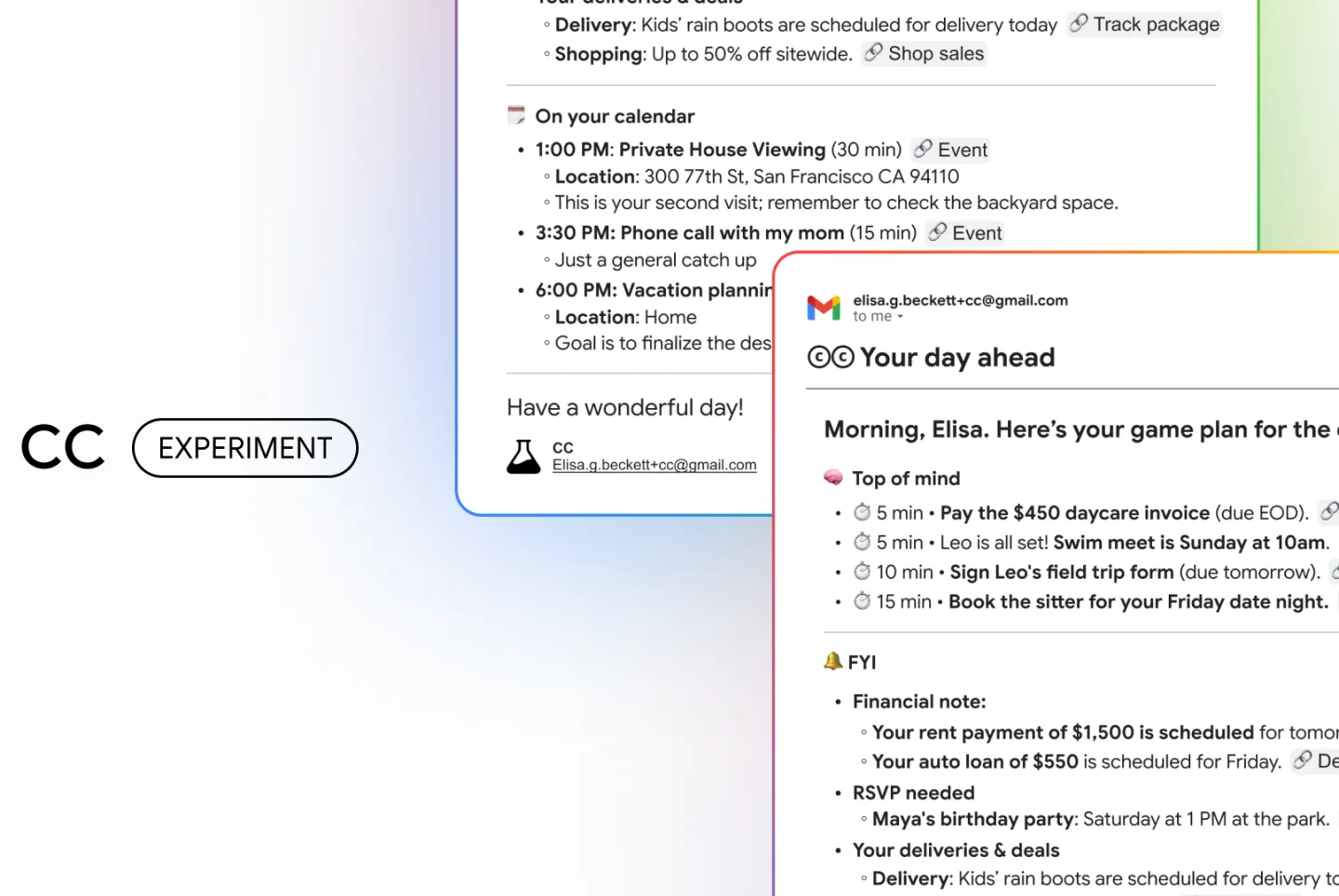 Google lance CC, un assistant IA qui résume votre journée chaque matin dans Gmail