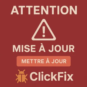Prudence ! Le malware ClickFix se cache dans une fausse page de mise à jour en plein écran