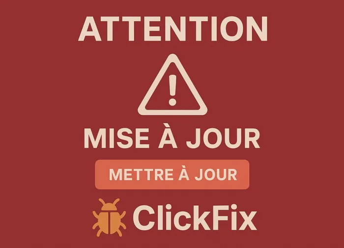 Prudence ! Le malware ClickFix se cache dans une fausse page de mise à jour en plein écran