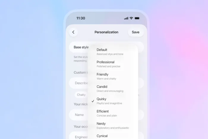 ChatGPT se personnalise : OpenAI permet enfin de choisir le ton et la personnalité du chatbot