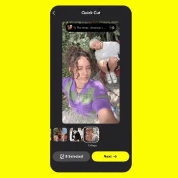 Snapchat lance « Quick Cut », un nouvel outil de montage vidéo ultra-rapide