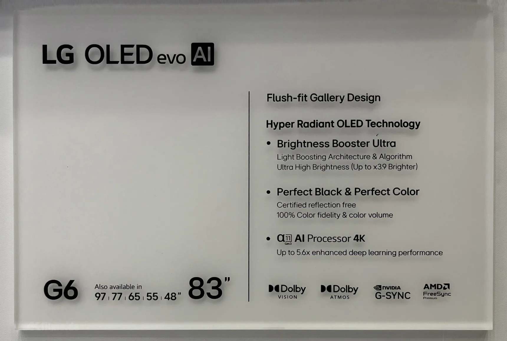 LG OLED G6 et W6 : une nouvelle génération OLED axée sur la luminosité présentée au CES 2026 54 spezifikationen lg g6 oled evo tv 2026