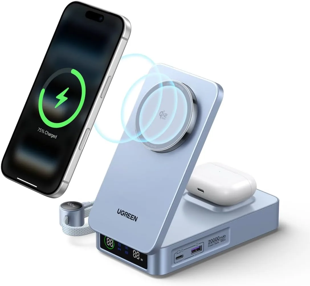 UGREEN MagFlow 2-in-1 : La batterie 20 000 mAh qui charge votre iPhone en 25W sans fil ! 55 UGREEN MagFlow 2-in-1 : La batterie 20 000 mAh qui charge votre iPhone en 25W sans fil !