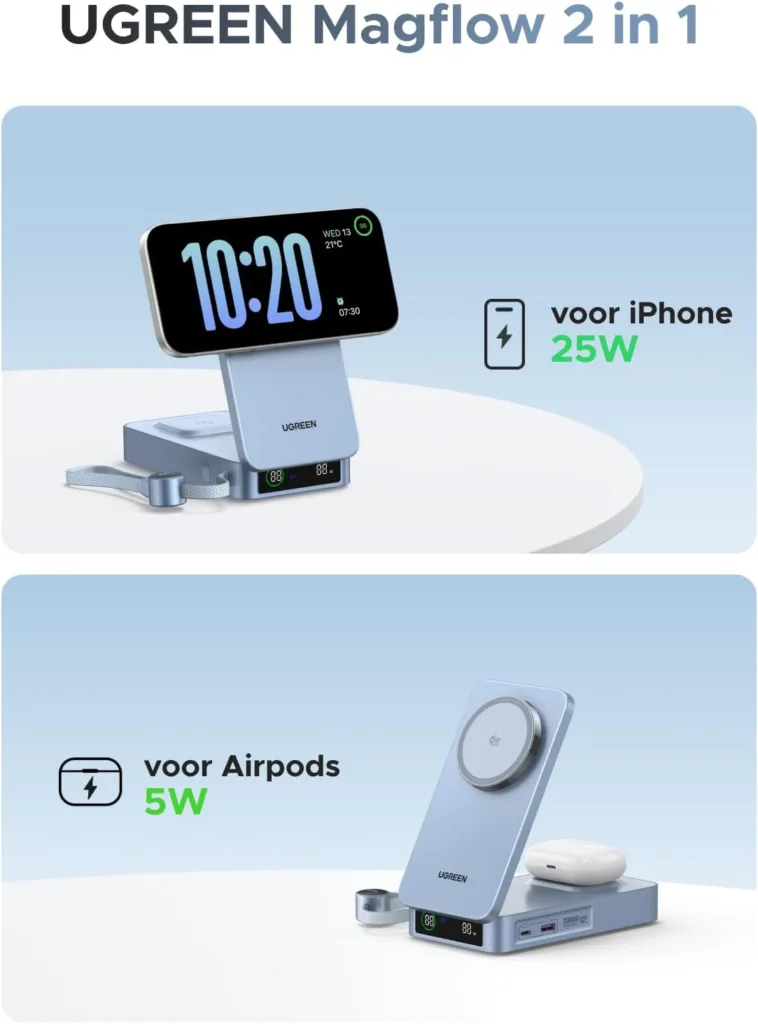 UGREEN MagFlow 2-in-1 : La batterie 20 000 mAh qui charge votre iPhone en 25W sans fil ! 51 61tSdt4kxyL. AC SL1500