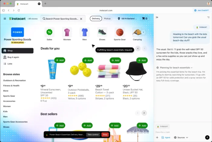 ChatGPT Atlas : Les « Groupes d’onglets » et le mode de recherche auto arrivent sur macOS
