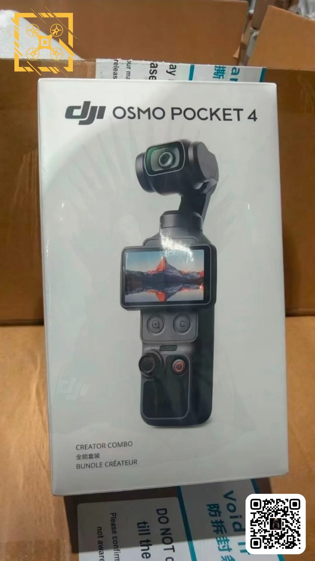DJI Osmo Pocket 4 : Le packaging fuite et confirme l'arrivée du double capteur 58 G VJ8qaXMAER7OH