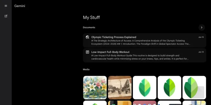 Gemini Web : Une nouvelle section « Documents » pour ne plus perdre vos rapports