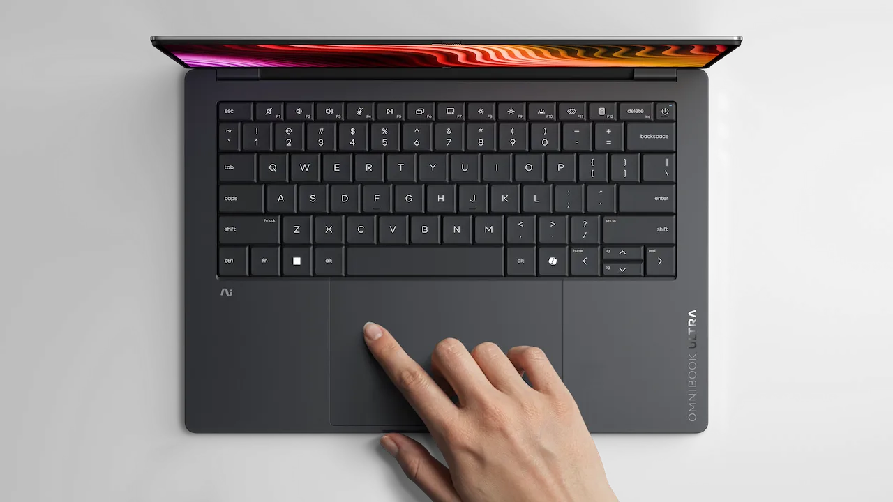 HP OmniBook Ultra 14 EclipseGray Top Keyboard