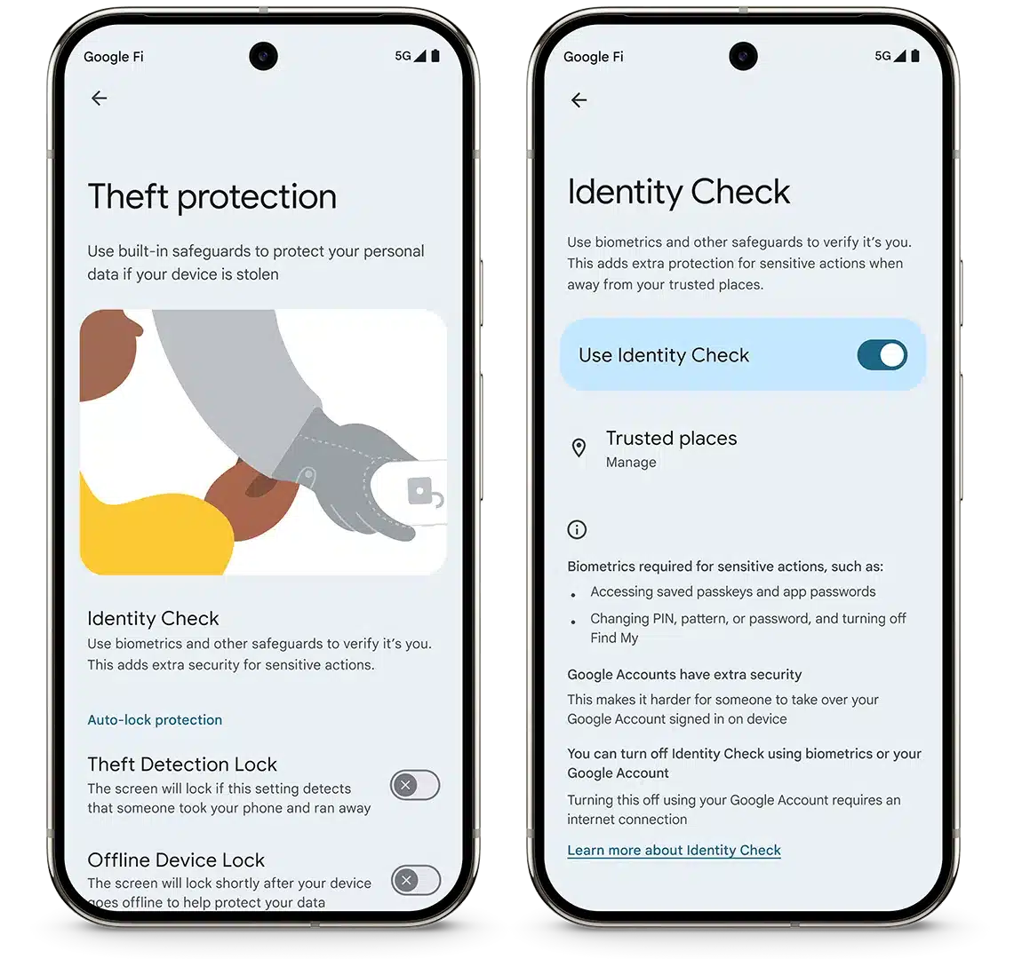 Identity Check : Pourquoi la biométrie devient obligatoire sur Android dès aujourd'hui ? 58 Identity Check Android Theft Protection