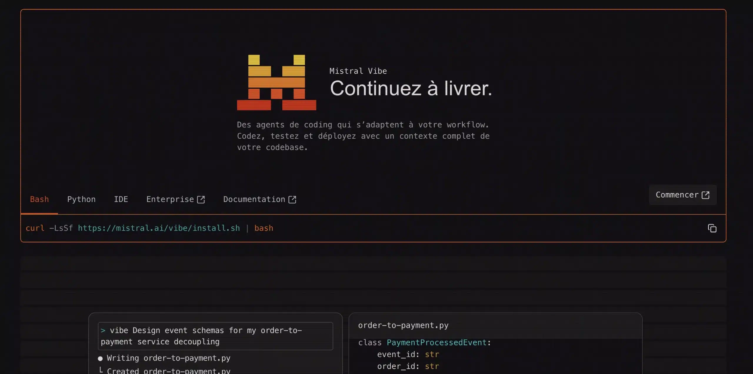 Mistral Vibe 2.0 : l’agent de code en CLI de Mistral passe en version payante et vise les entreprises