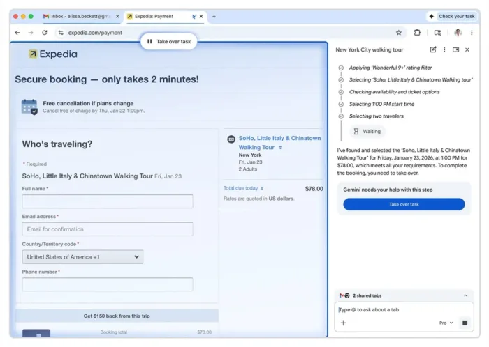 Chrome devient un assistant : Google injecte Gemini 3 dans le navigateur