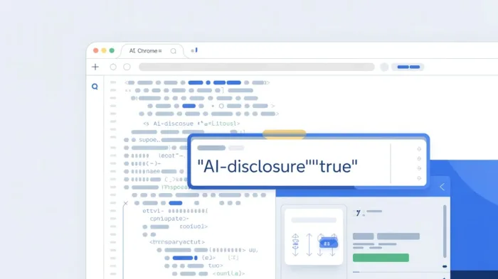 Attribut ai-disclosure : Le futur standard HTML de Google pour marquer l’IA