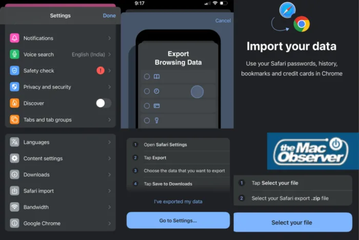 Google facilite le passage de Safari à Chrome sur iPhone avec un nouvel outil d’import