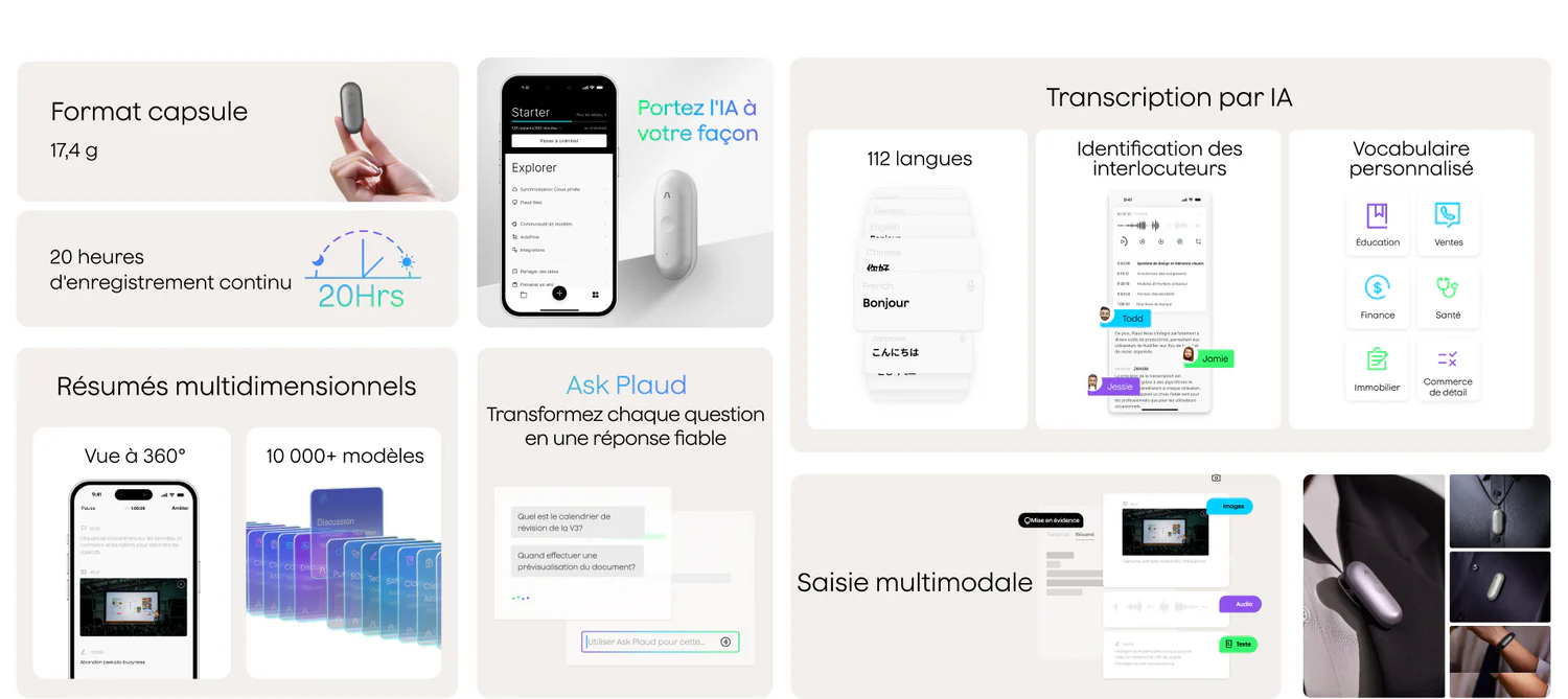 Plaud NotePin S : Le « pin » IA s’offre enfin un bouton physique pour plus de précision 60 plaud notepin s overview pc 1112 FR