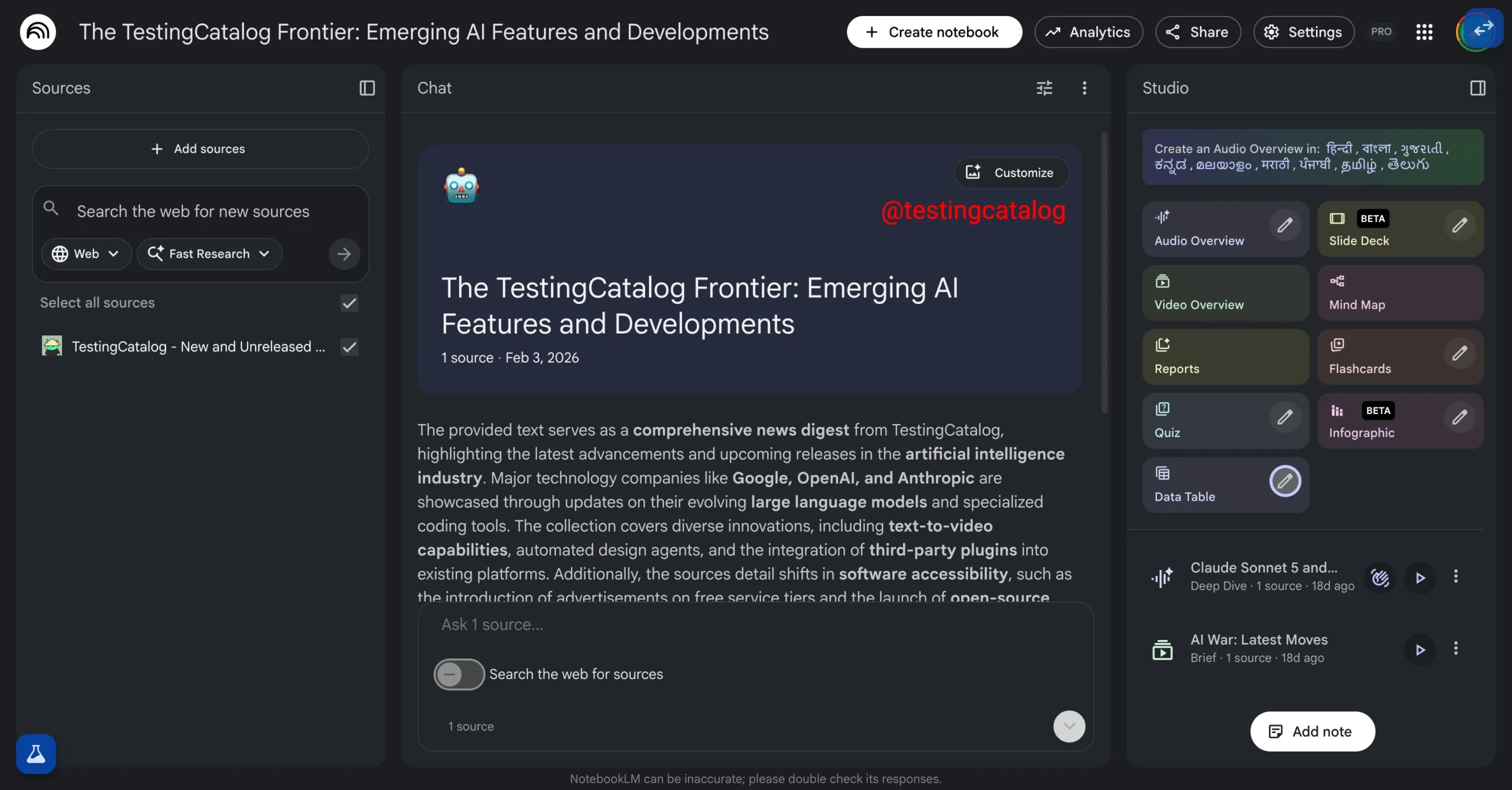 NotebookLM : Google teste les bannières personnalisables pour vos projets