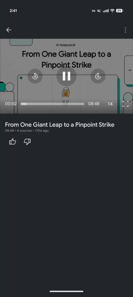 NotebookLM app Video Overviews 2