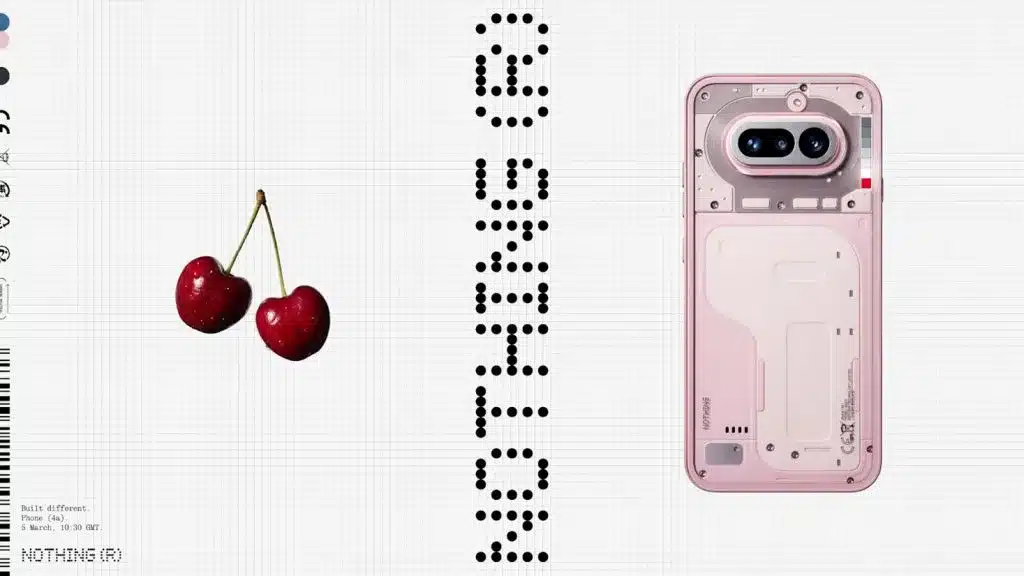 Nothing Phone (4a) : La nouvelle Glyph Bar et le coloris Rose dévoilés avant le 5 mars