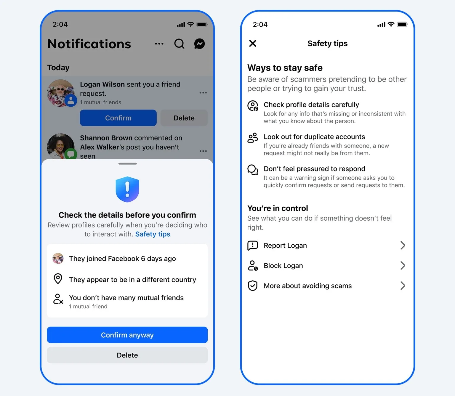 Facebook et Messenger : Meta lance de nouvelles alertes IA pour bloquer les arnaques 56 01 Facebook alerts for suspiciou