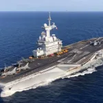 French aircraft carrier Charles de Gaulle R91 underway on 24 April 2019 190424 M BP588 1005