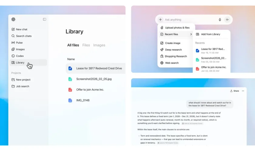 ChatGPT : L’onglet Librairie qui transforme l’IA en véritable espace de travail