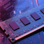 RAM memory stick module exposed