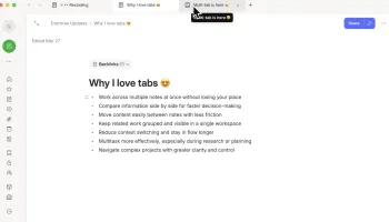 Evernote : Les onglets font leur grand retour (et c’est pas trop tôt !)
