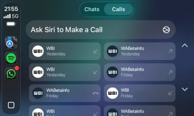 WA CALLS TAB CAR PLAY IOS
