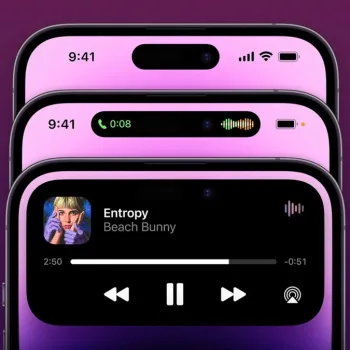 iPhone 18 : Apple prépare une Dynamic Island plus discrète pour toute la gamme