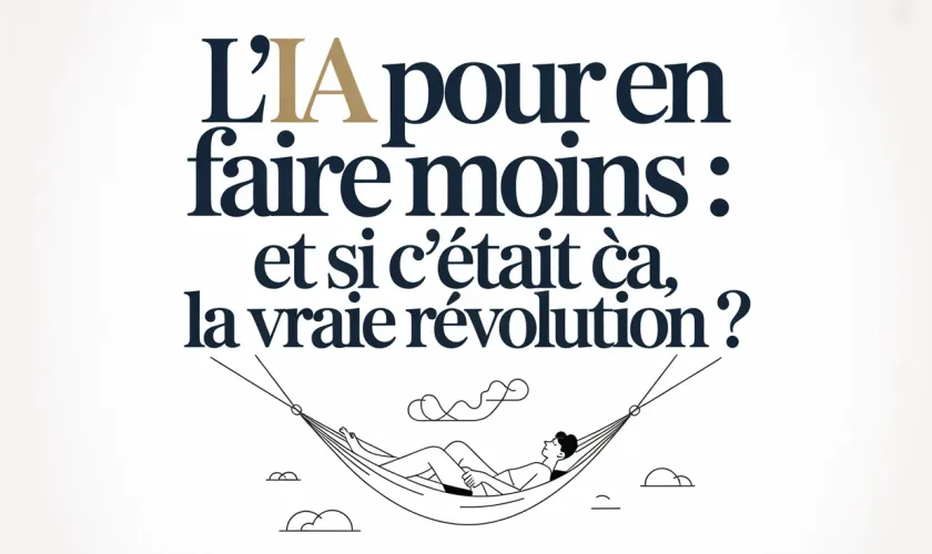 L’IA pour en faire moins : Et si c’était ça, la vraie révolution ?