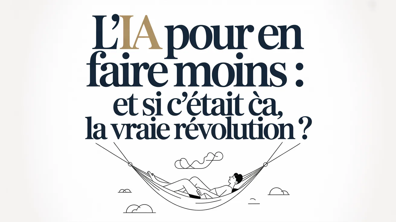 L’IA pour en faire moins : Et si c’était ça, la vraie révolution ?