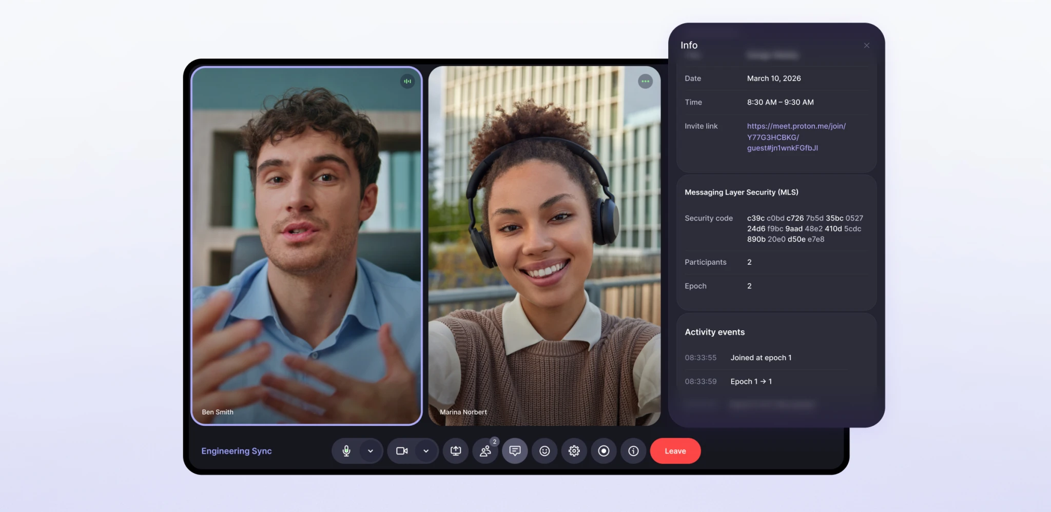 proton meet security info