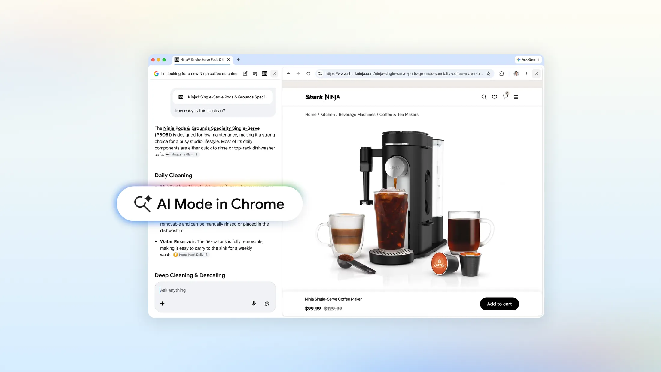 Chrome AI Mode : L’IA peut désormais « lire » tous vos onglets ouverts