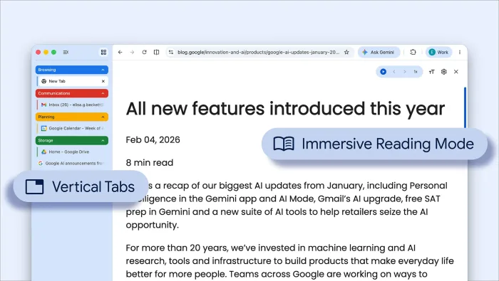 Google Chrome change de look : Pourquoi passer aux onglets verticaux ?