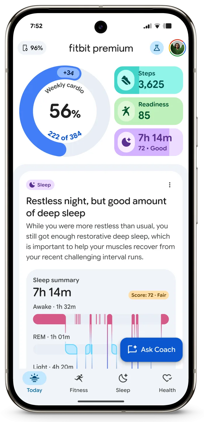 Fitbit Pixel 9 Pro UI Today light