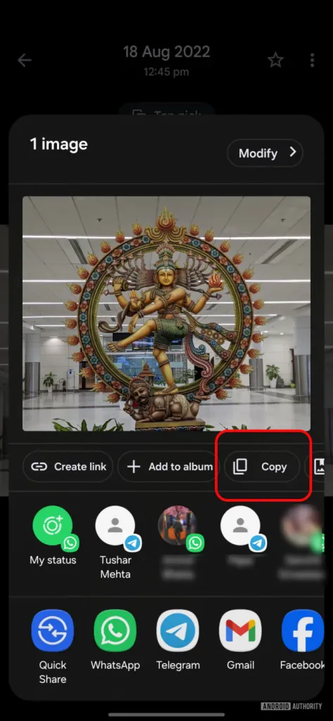Enfin ! Google Photos permet le copier-coller direct sur Android 79 Google Photos copy button 665w 1440h.jpg