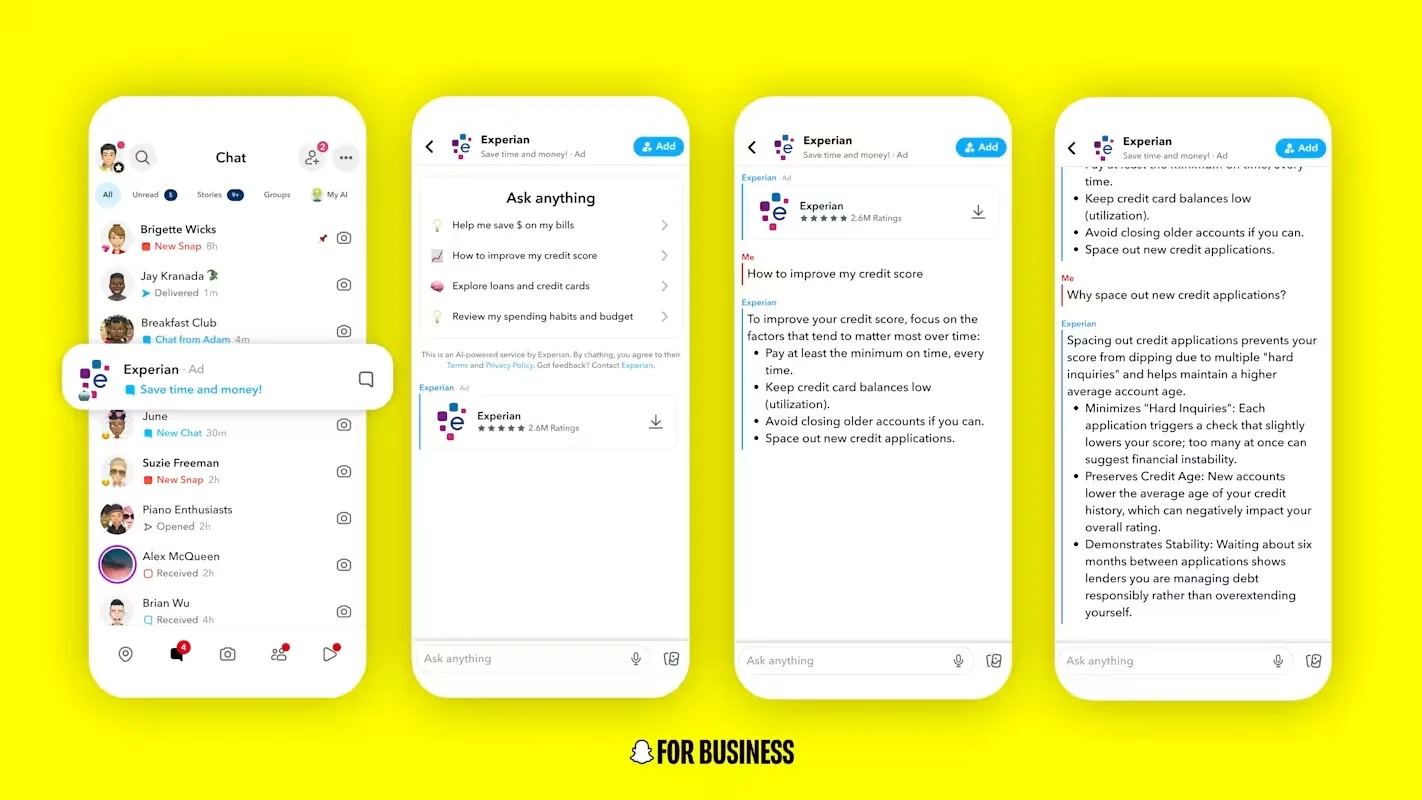 Snapchat transforme la publicité en conversation avec AI Sponsored Snaps