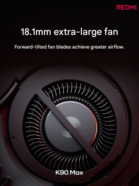 Redmi K90 Max : Xiaomi transforme enfin son smartphone gaming en machine à refroidissement actif 70 Redmi K90 Max Fan Blades