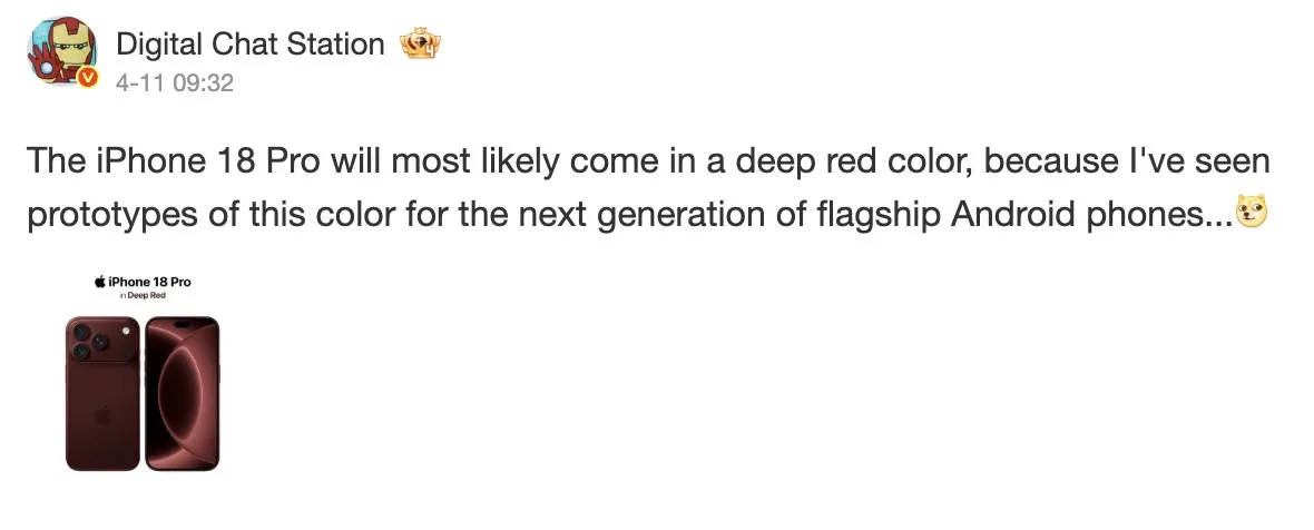 iPhone 18 Pro : Pourquoi le nouveau « Rouge profond » va détrôner l’Orange ? 58 Screen 2026 04 12 at 23.25.56