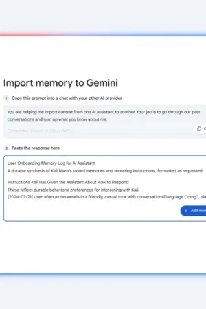 Gemini évolue : Google transforme son IA en assistant personnel avec mémoire et import de données
