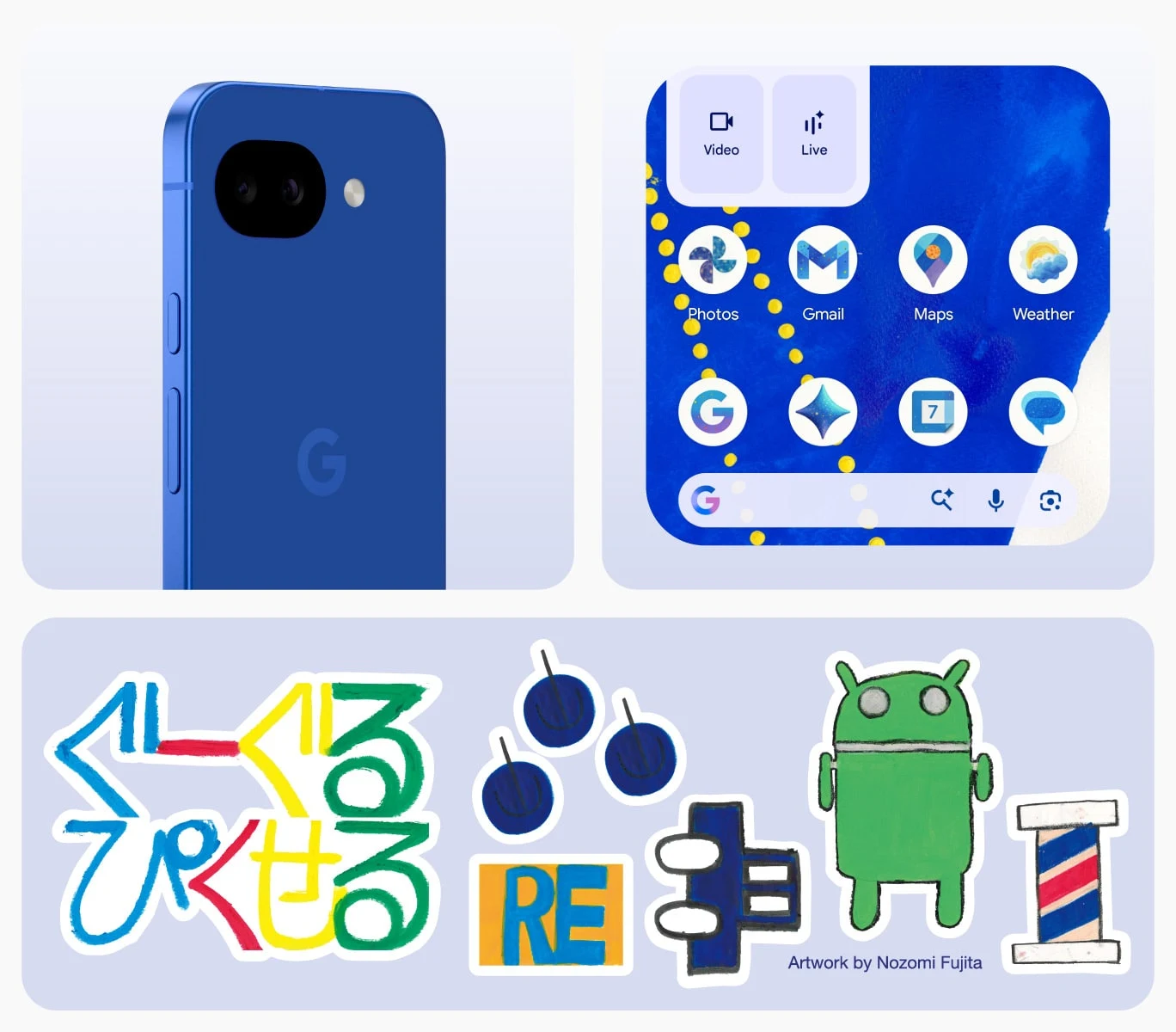 google pixel 10a isai blue bento