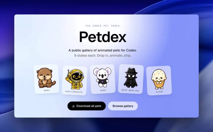 Codex Pets : OpenAI ajoute des mascottes animées à son outil de code