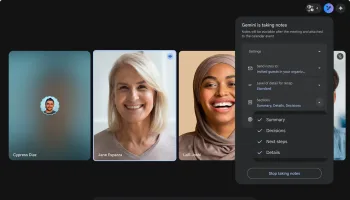 Google Meet améliore son IA de prise de notes avec une section Décisions